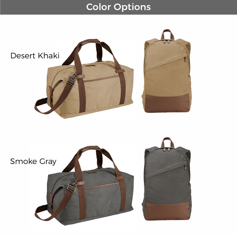 Matching Backpack and Duffle Set Personalized With Embroidered Etsy