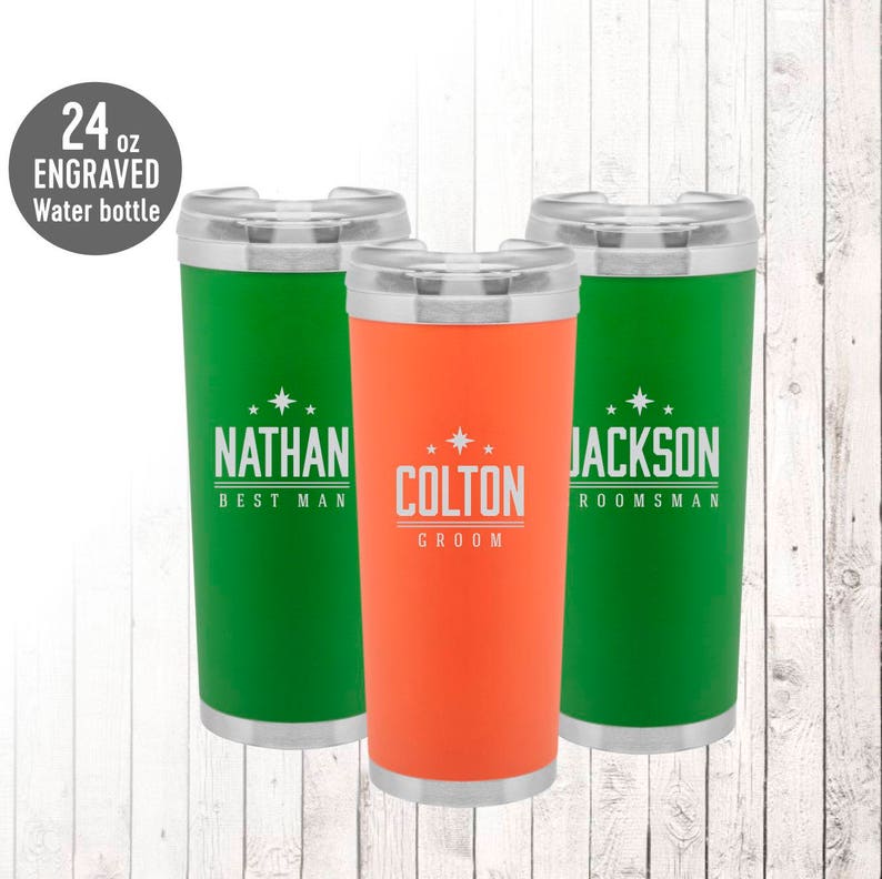 Laser Engraved Stainless Steel Water Bottle Personalized Etsy