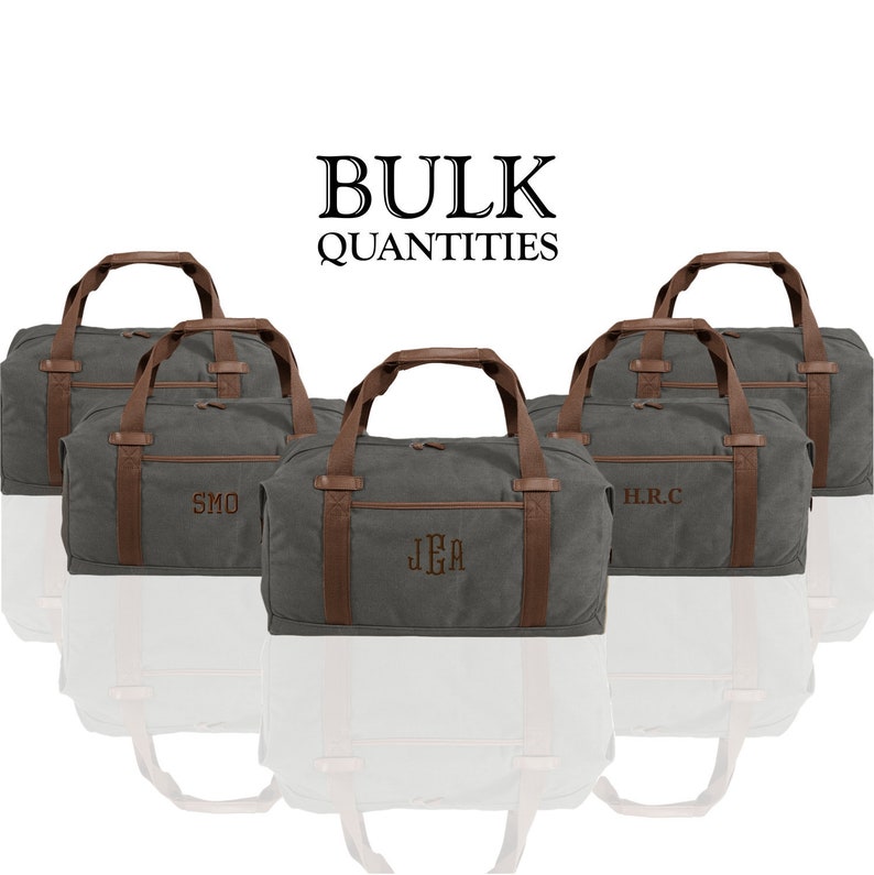 SET of Personalized Canvas Duffel Bags Groomsmen Duffle Bag Etsy