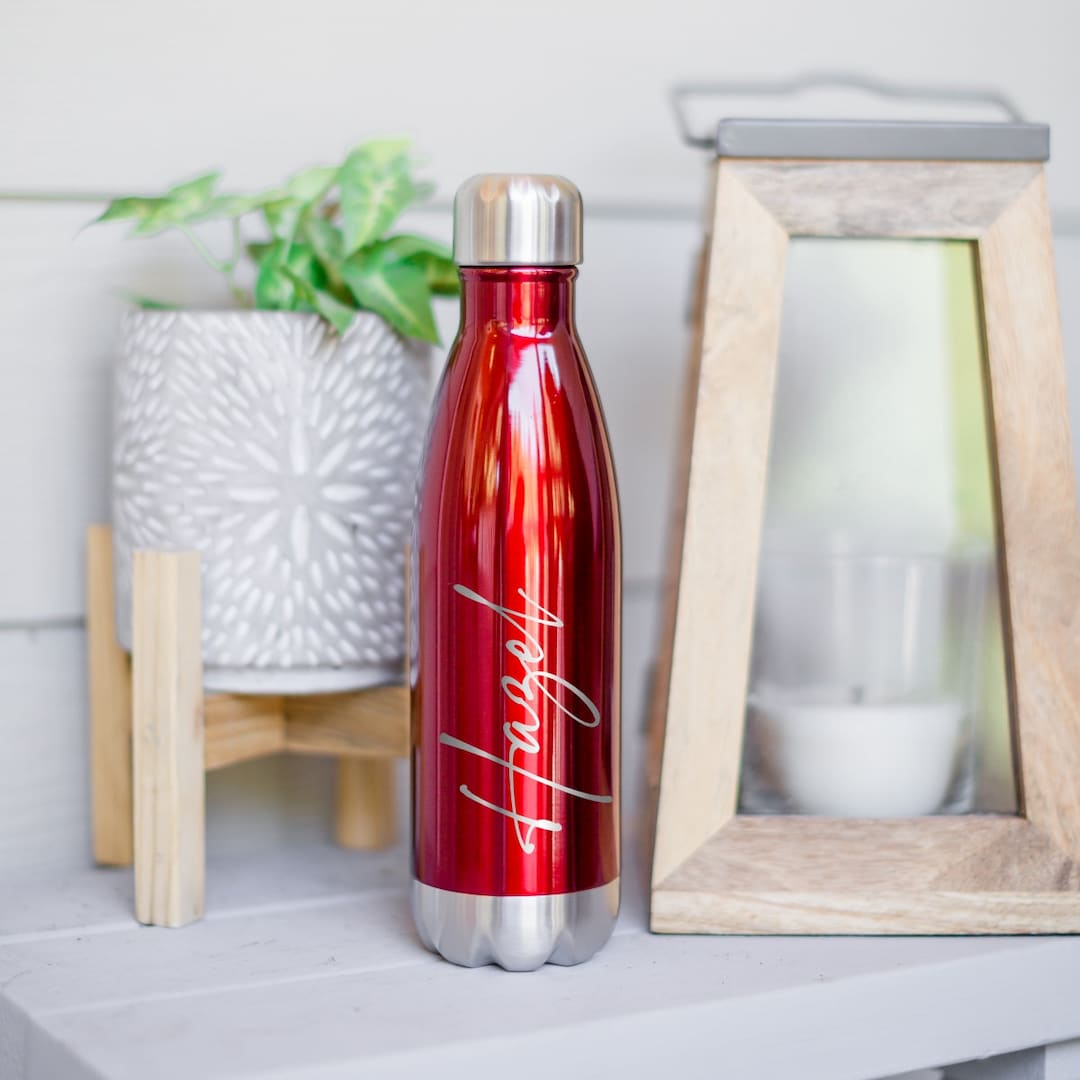 Engraved Stainless Steel Water Bottle, Personalized Insulated Bottle - Etsy
