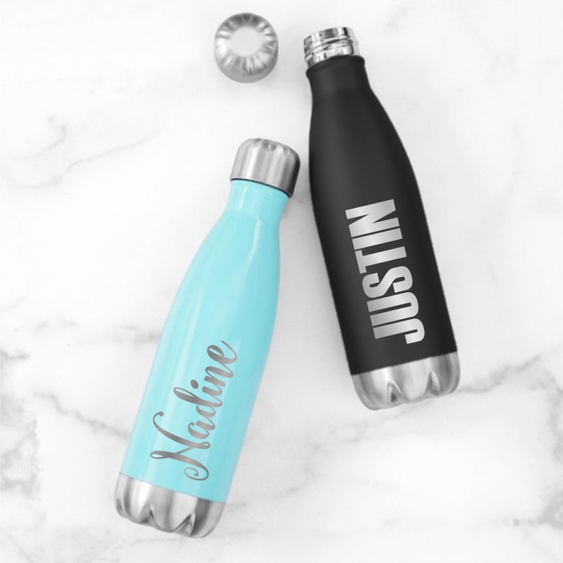 17oz Laser Engraved Stainless Steel Water Bottle Personalized Etsy Canada
