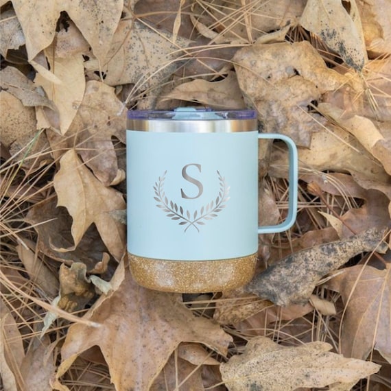 Cork Bottom Insulated Travel Mug Personalized / Engraved Stainless