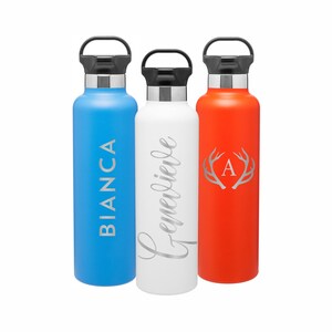 24oz Stainless Steel Water Bottle Personalized with Name / Custom Insulated Water Bottle