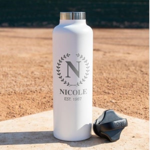 Custom Stainless Steel Water Bottle Personalized with Name / 24oz Insulated Water Bottle