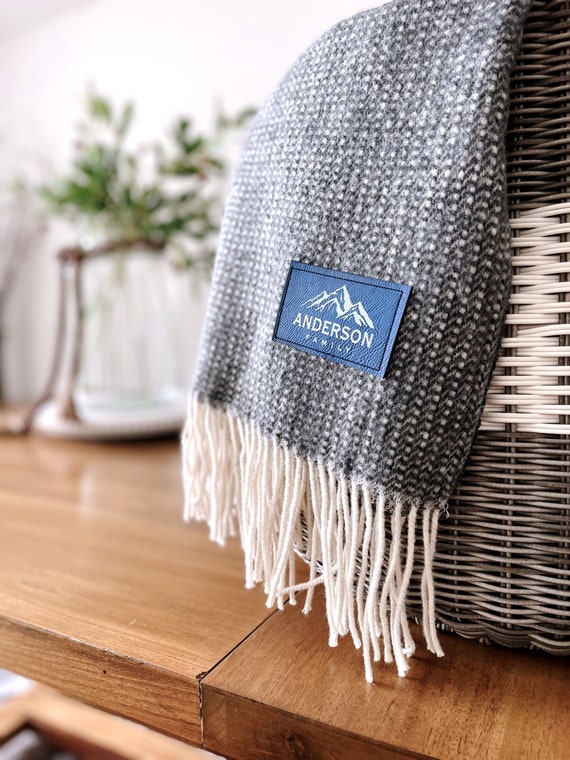 QTY Price Breaks Wool Throw Blanket With Engraved Vegan Etsy