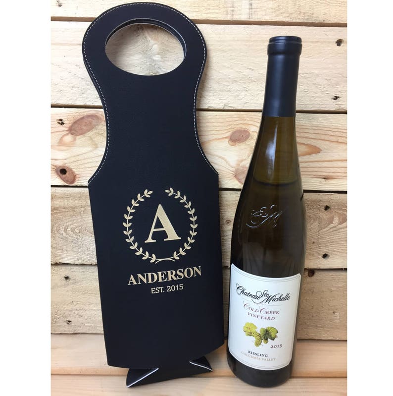 Personalized Engraved Wine Bag Tote