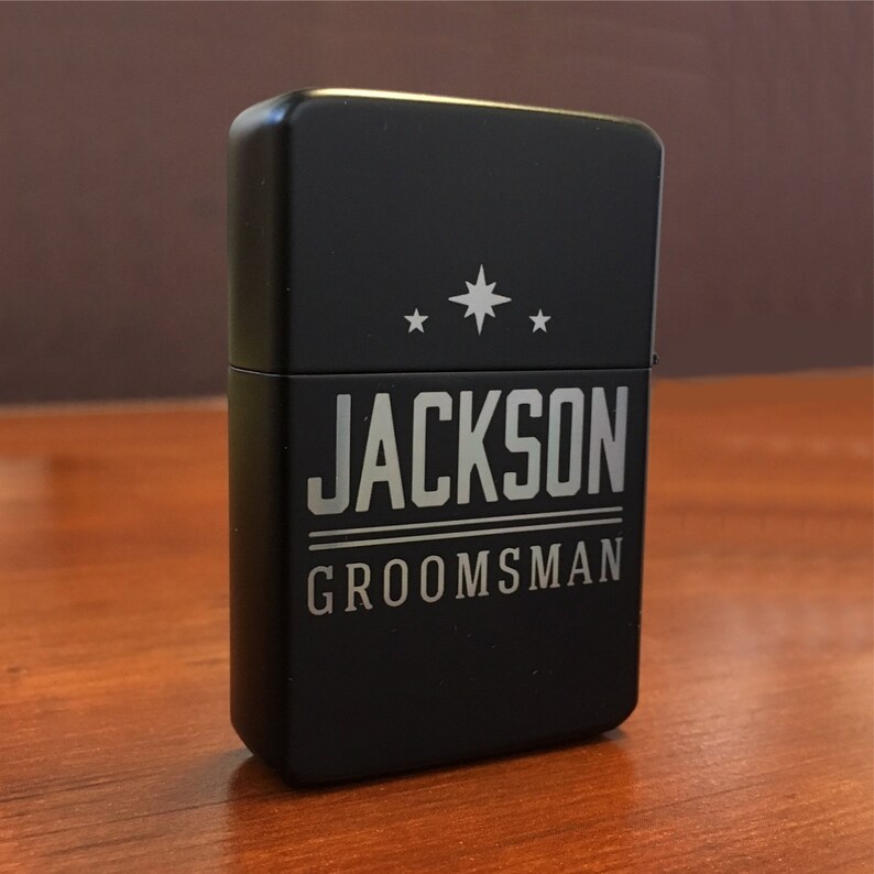 Personalized Lighter for Men Custom Laser Engraved Groomsmen Etsy