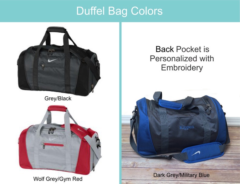 1 Personalized Nike Duffel Bag Monogrammed Duffel Bag | Etsy