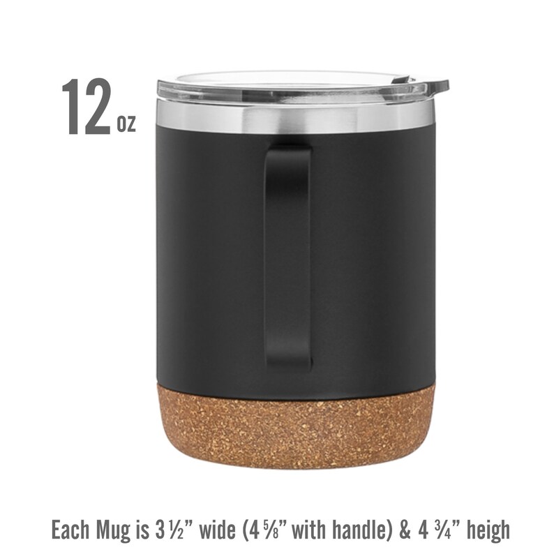 Cork Bottom Insulated Travel Mug Personalized / Engraved Etsy