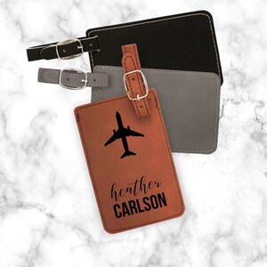 Custom Luggage Tag Personalized, Laser Engraved Travel Accessory Gift, Custom Luggage ID, Travel Gift for Couple, Custom Couple Gift