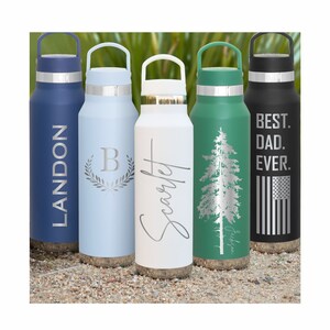 Custom Stainless Steel Wide Mouth thermos tumbler / 25 oz laser engraved tumbler Personalized
