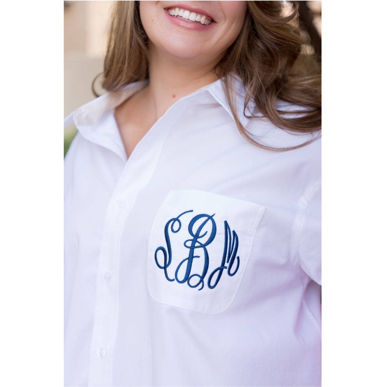 Qty 5 Oversized Button Down Shirt With Monogram Wedding Day 