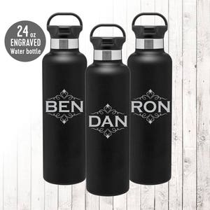 24oz Stainless Steel Water Bottle Personalized with Name / Custom Insulated Water Bottle