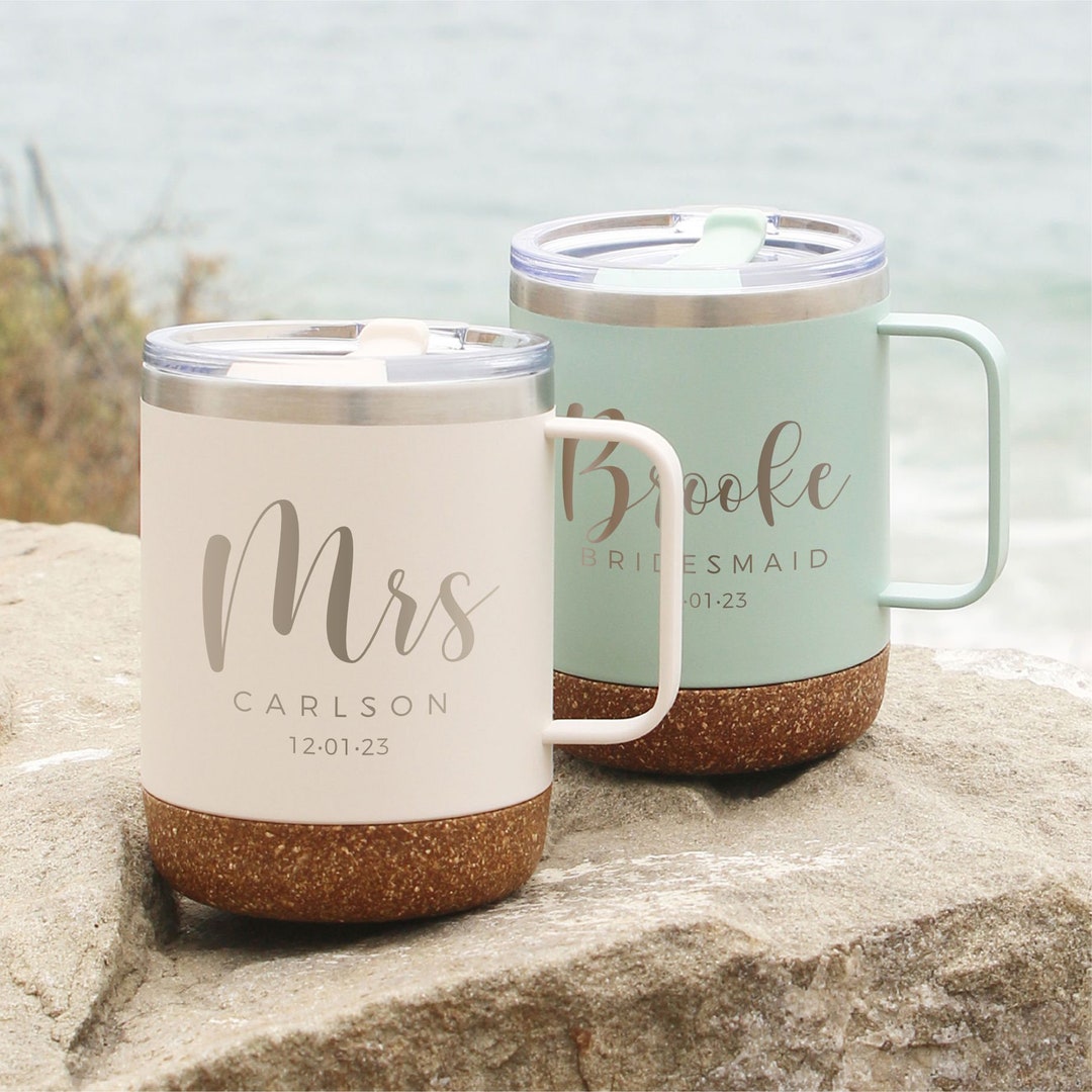 Custom Insulated Camping Mug With Engraved Name / Personalized
