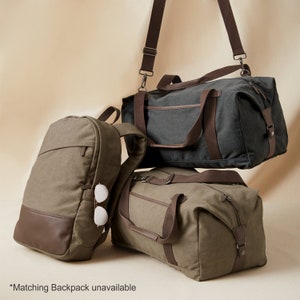 Personalized Canvas Duffel Bag, Men's Duffle Bag, Groomsmen Gift, Overnight Bag, Weekender Bag image 6