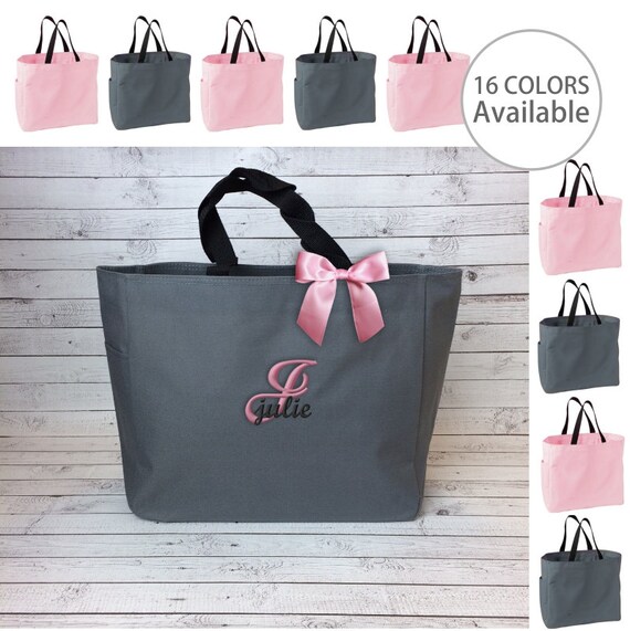 10 Monogrammed Tote Bags Personalized Tote Bag Bridesmaid