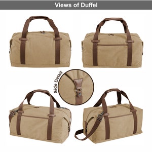 Personalized Canvas Duffel Bag, Groomsmen Duffle Bag, Men's Overnight ...