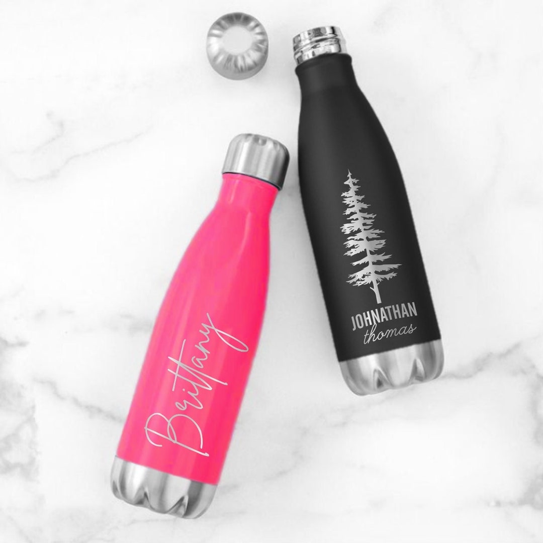 Personalized Laser Engraved Stainless Steel Water Bottle - Etsy