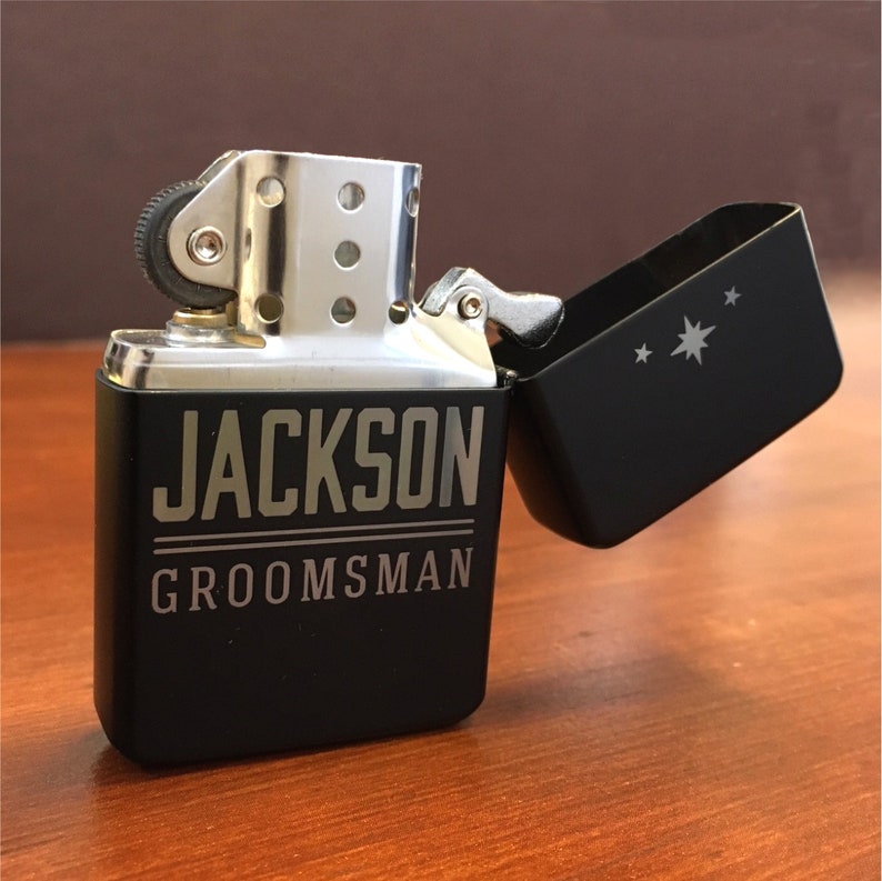 Personalized Lighter for Men Custom Laser Engraved Groomsmen Etsy