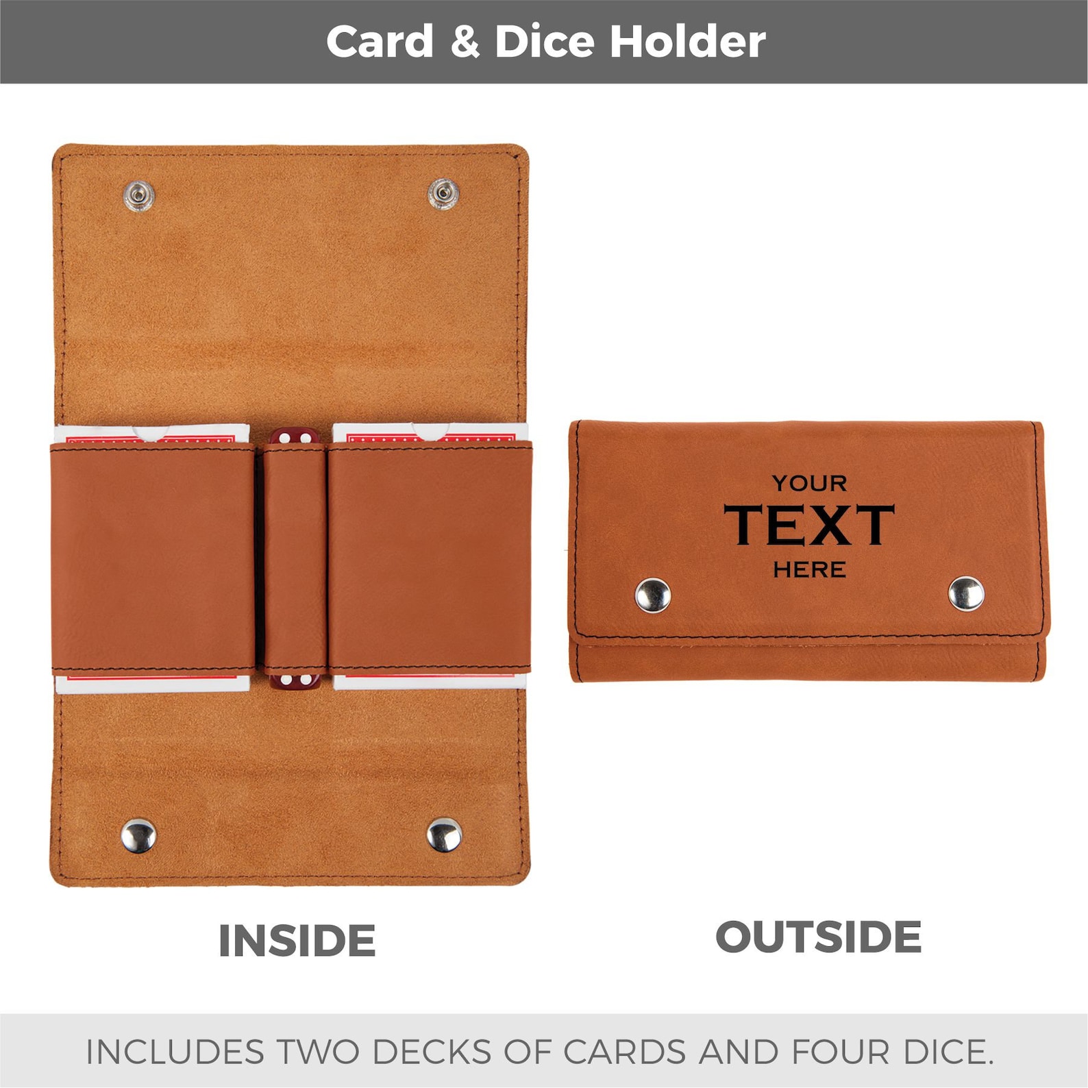 Personalized Deck of Cards Holder / Custom Faux Leather Etsy