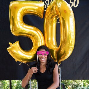50th Birthday Balloon, 50th Birthday, 50th Party Decor, 50th Party Balloons, 50 & Fabulous, Fiftieth Party Ideas, Gold  50 Balloon
