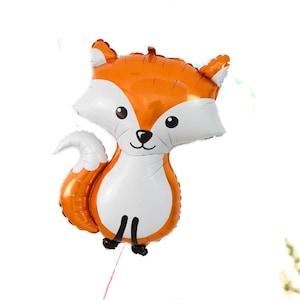 Woodland Fox Balloons, Woodland Party Decor, Fox Party Decoration, Woodland Birthday Party, Large Fox Foil Balloon, Woodland Themed Decor