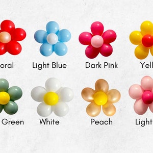 Daisy Balloon Backdrop | Birthday Party Decor | Celebration Balloons | Individual Daisy Balloons | Flower Balloons Balloons | Flower Power
