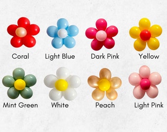 Daisy Balloon Backdrop | Birthday Party Decor | Celebration Balloons | Individual Daisy Balloons | Flower Balloons Balloons | Flower Power