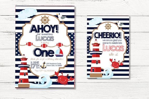 Nautical cheap 1st birthday