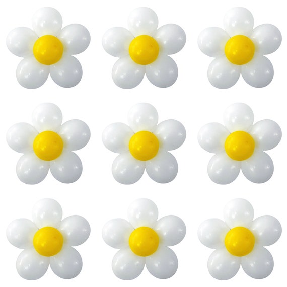 White and Yellow Flower Balloon Kit, Floral Balloons, Flower Backdrop, Floral Balloon Set, Balloon Kit, Flower Power, COL125 Il_570xn