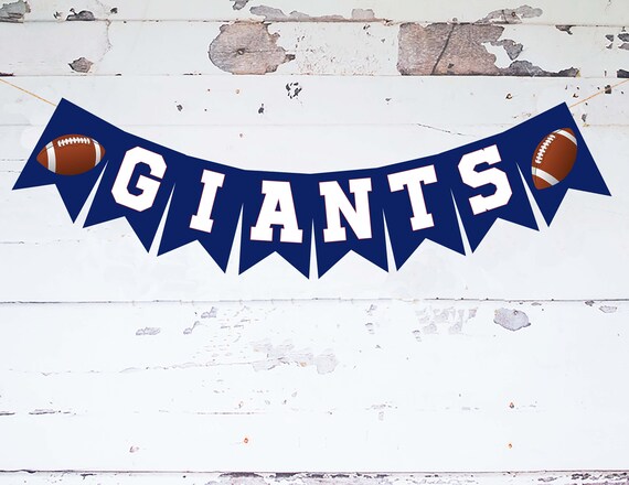 Giants Banner, Giants Decorations, Giants, Card Stock Banner, Football Decorations, Football Party Decor, P261 Il_570xn
