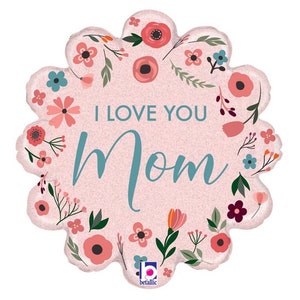 I Love You Mom Balloon | Mother&#39;s Day Balloon | Mother&#39;s Day Decor | Mother&#39;s Day Balloon Decoration