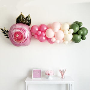 Rose Garden Party, Tea Party Decorations, Pastel Balloon Garland, Bridal Shower, Spring Birthday Decor, Mother&#39;s Day Decor, Baby Shower