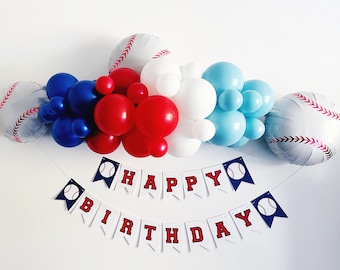 Baseball Party | Baseball Birthday | Boys Birthday Party | World Series Party | Baseball Party Decor | Red White & Blue Decor | Sports Party