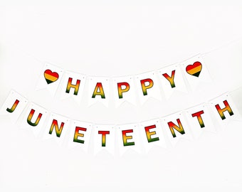 Juneteenth Banner | Happy Juneteenth Banner | Freedom Day Banner | Juneteenth Decor | P335
