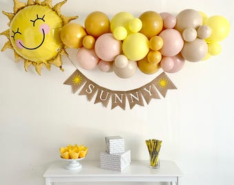 Trip Around The Sun Birthday | Sunshine Party | Sun Balloon | Summer Party Themes | Summer Birthday | Custom Banners | Happy Birthday