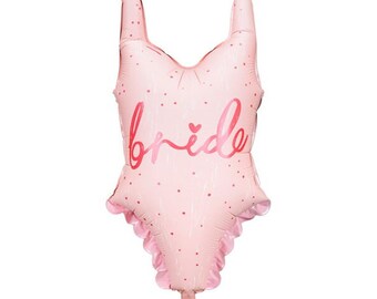 Bachelorette Party Balloon, Bride Balloon, Engagement Party Photo Prop, Swimsuit Balloon, Beach Bachelorette Party