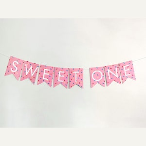 Sweet One Birthday Party Banner | Donut Themed Birthday Banner | Sweet One Donut Banner | Donut First Birthday Party Decorations