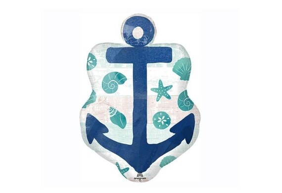 Anchor Balloon, Nautical Party Décor, Beach Party Prop, Anchor Beach Foil Balloon, Nautical Birthday Theme Il_570xn