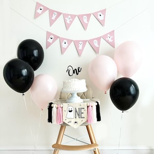 Halloween Birthday Party | Halloween First Birthday | One Banner | High Chair Banner | Cake Smash | Ghost Party Theme