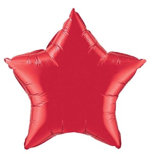 Red Star Balloon, Star Shaped Foil Balloon, Red Accent Balloon