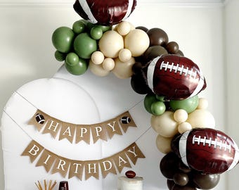 First Year Down | Football Party Decorations | Rookie Of The Year | Football Balloon Garland | Balloon Arch Kit | Football Birthday Party