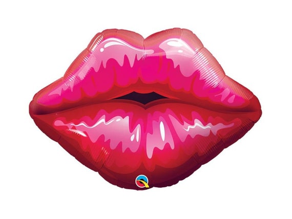 Lips Balloon, Bachelorette Party Decor, Kissey Lips Balloon Decoration, Pink Party Prop, Foil Lips Balloon, BAL319 Il_570xn