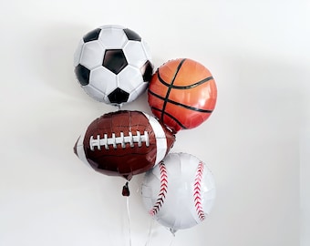 Sports Balloon Set | All-Star Party Decor | Sports Balloons |  Sports Party Decor | Soccer, Baseball, Basketball, Football Balloons |