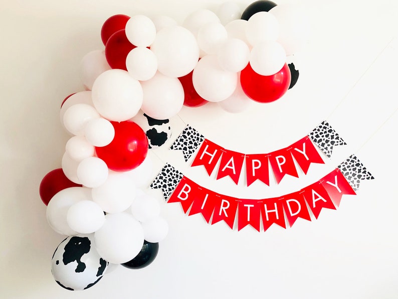 Farm Birthday Party Decor Farm Decor Cow Spots Decorations Balloon Garland Cow Balloon Barnyard Happy Birthday Kit Farm Party Decor