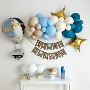 Hot Air Balloon Birthday Party | Up Up & Away Balloons | Birthday Party Decor | Hot Air Balloon Party Props | Explorer Party Decor |