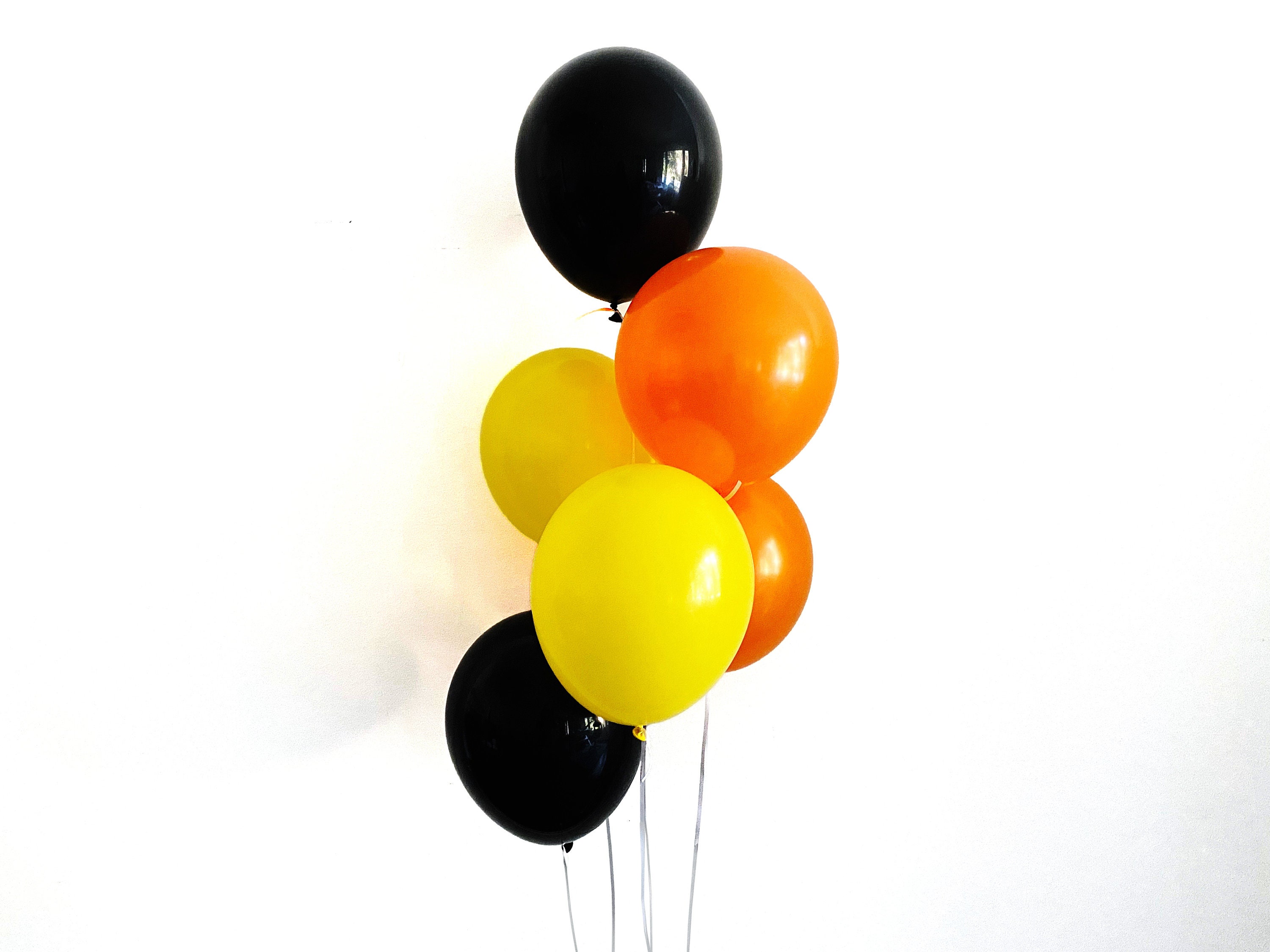Ballon en aluminium Coeur Belgique noir-jaune-rouge