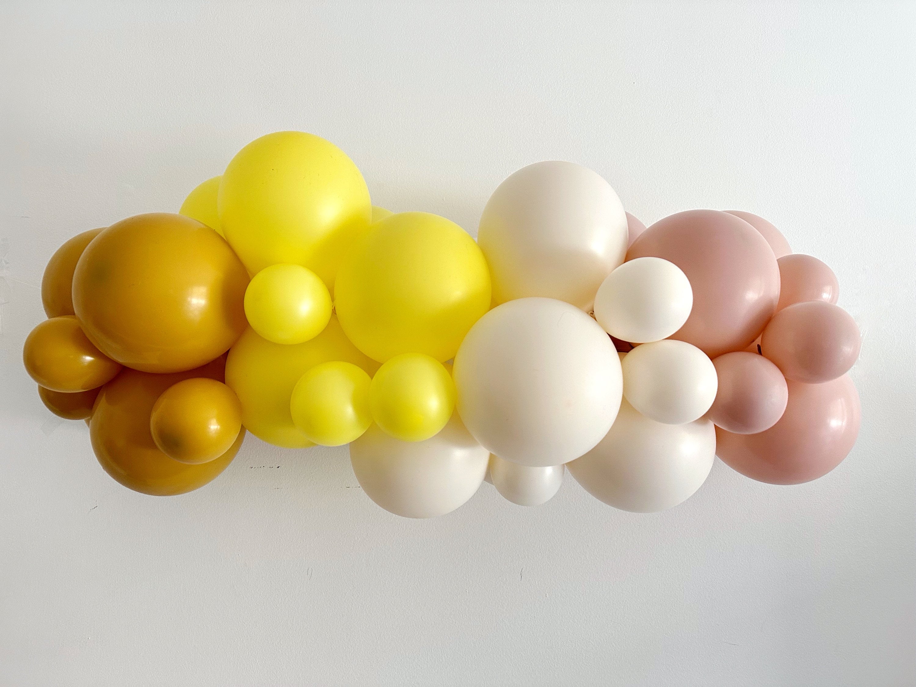 Yellow Off White Pink Balloon Garland Balloon Party Kit Yellow Party Decorations Yellow Balloon Garland Bumble Bee Party