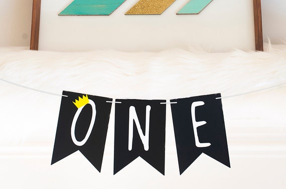 First Birthday Decorations, Wild One Banner, Wild Things First Birthday Decor, 1st Birthday High Chair Banner, P014 Il_570xn