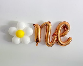 Daisy First Birthday Balloons, White and Yellow Flower Balloon Kit, Floral Balloons, Flower Backdrop, Floral Balloons, Balloon Kit, COL401